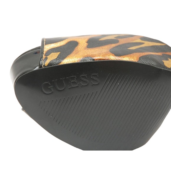 GUESS RUTHANN SLINGBACK PLATFORM PUMP LEOPARD 9.5 NEW - Picture 7 of 8
